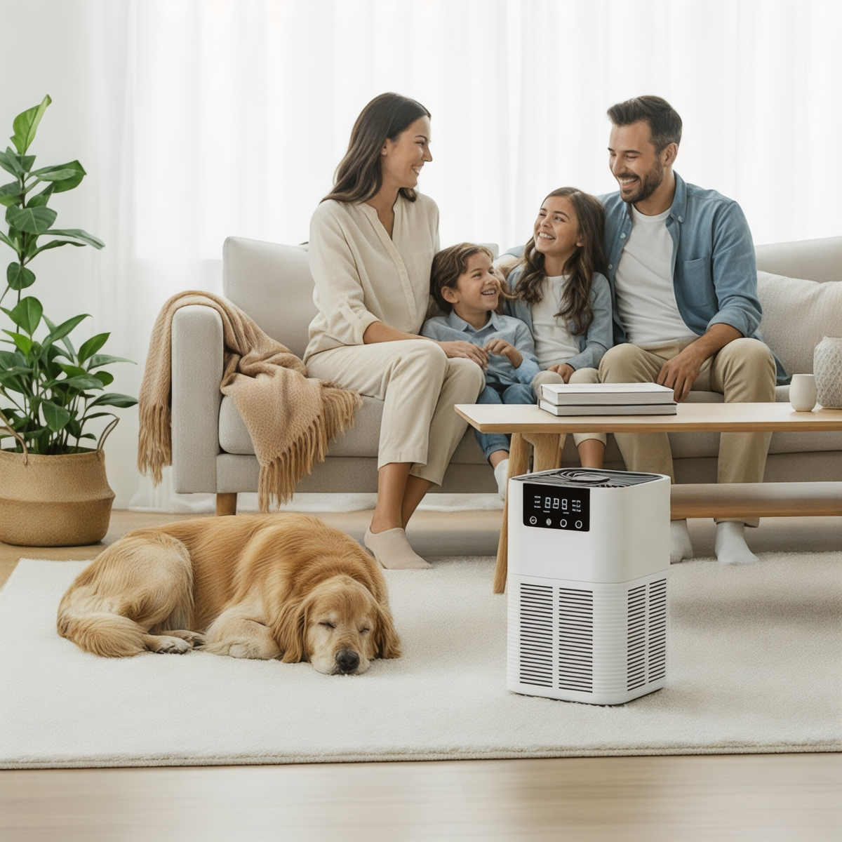 LuftRein Purificateur d'Air HEPA - Purificateur Compact pour la Maison