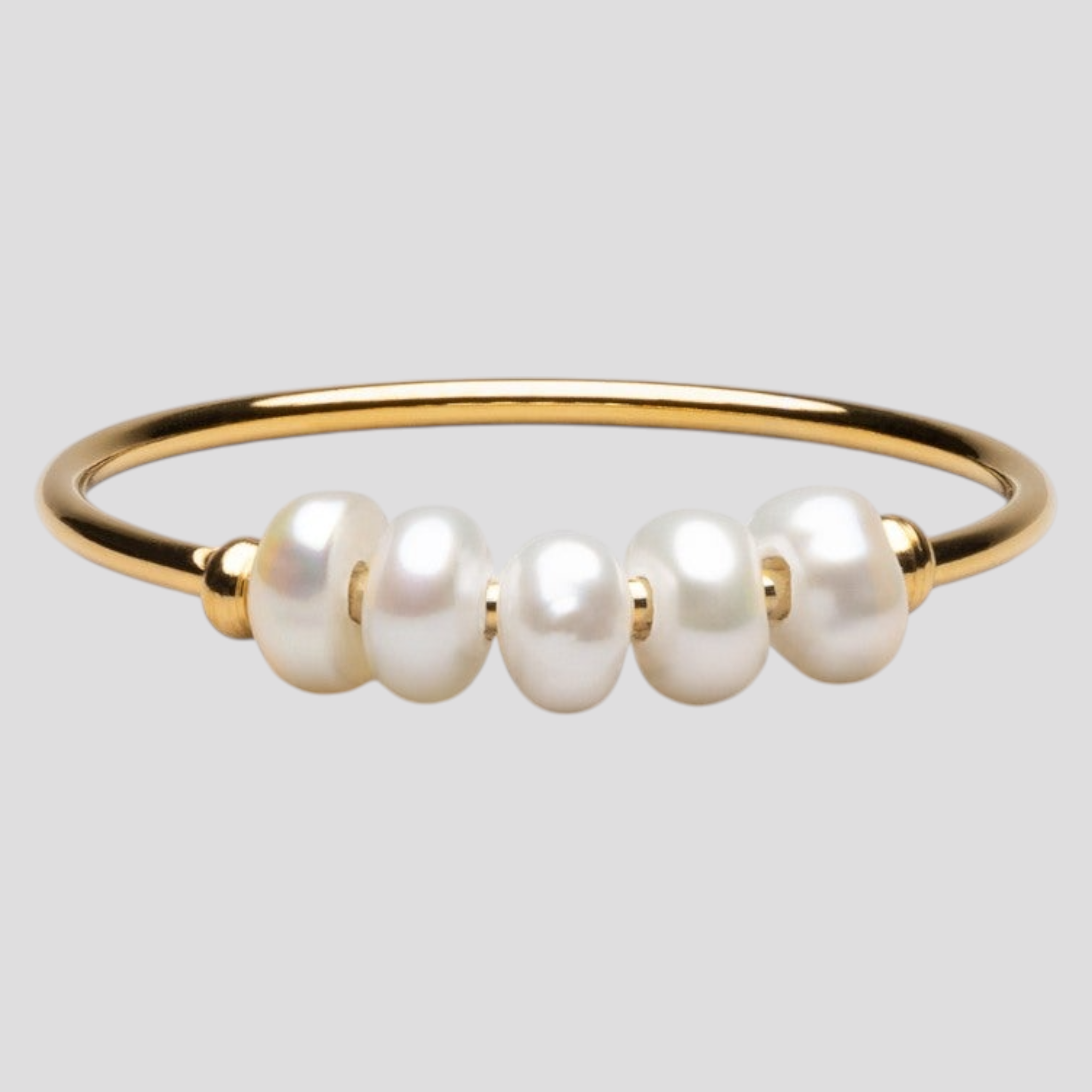 Bague Élégante avec Perles Discrètes Femme