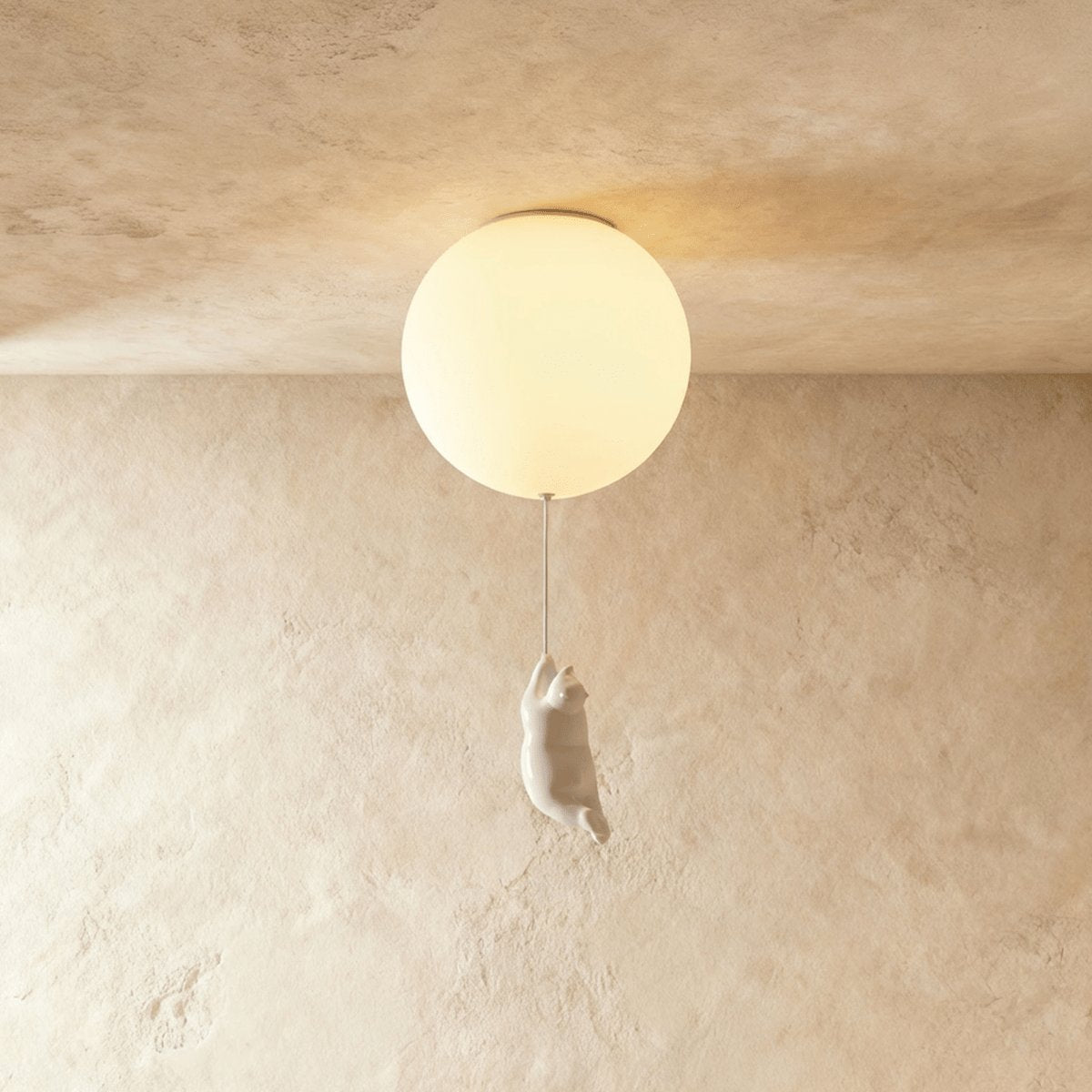 Plafonnier Métallique Minimaliste avec Figurine d'Ourson