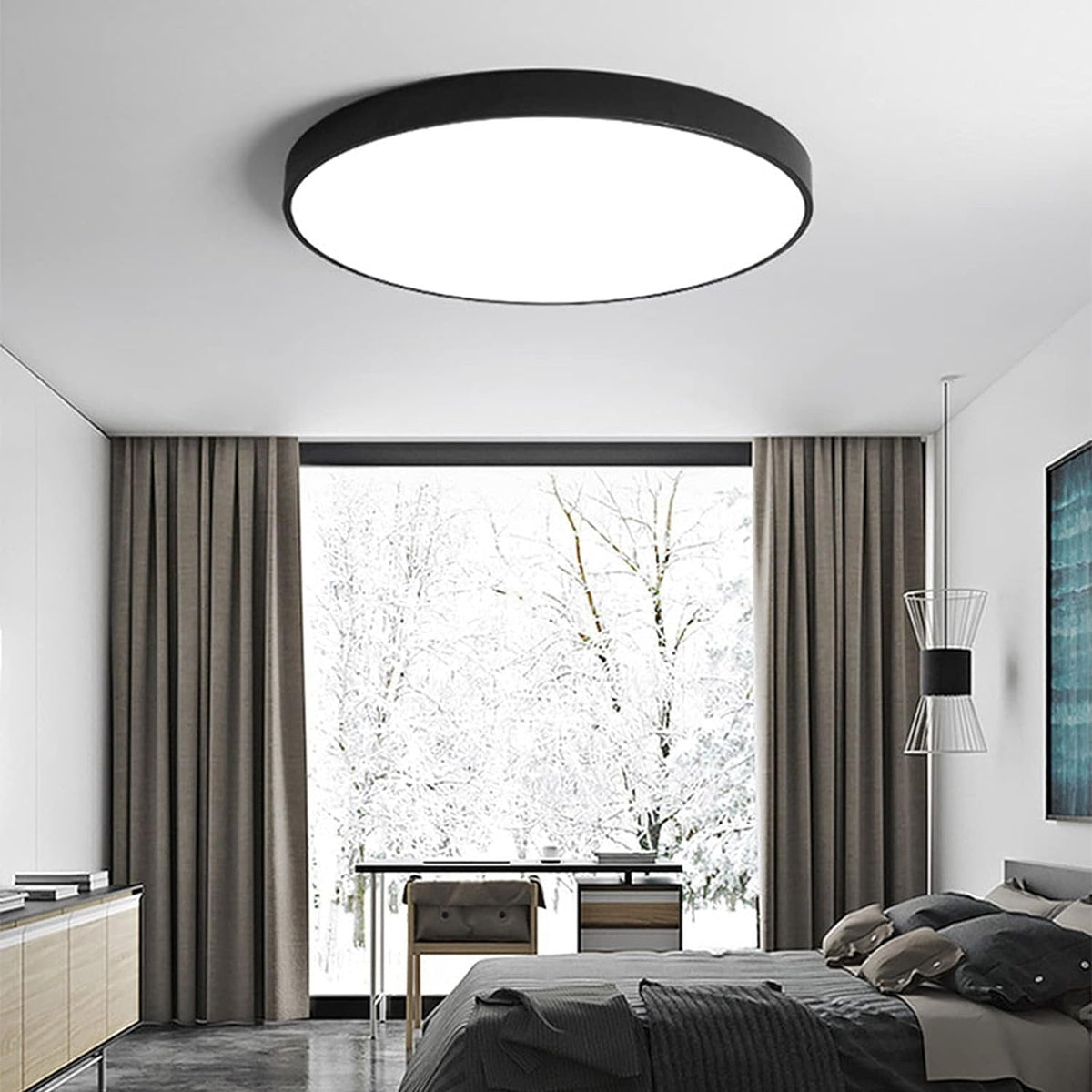 Plafonnier LED Rond Moderne Disque Plat
