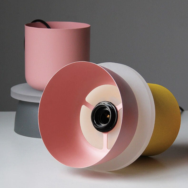 Suspension LED Métal Nordique Abat-Jour Macaron Étagé