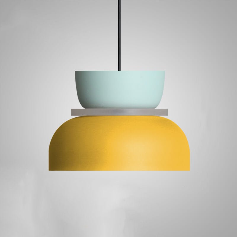 Suspension LED Métal Nordique Abat-Jour Macaron Étagé
