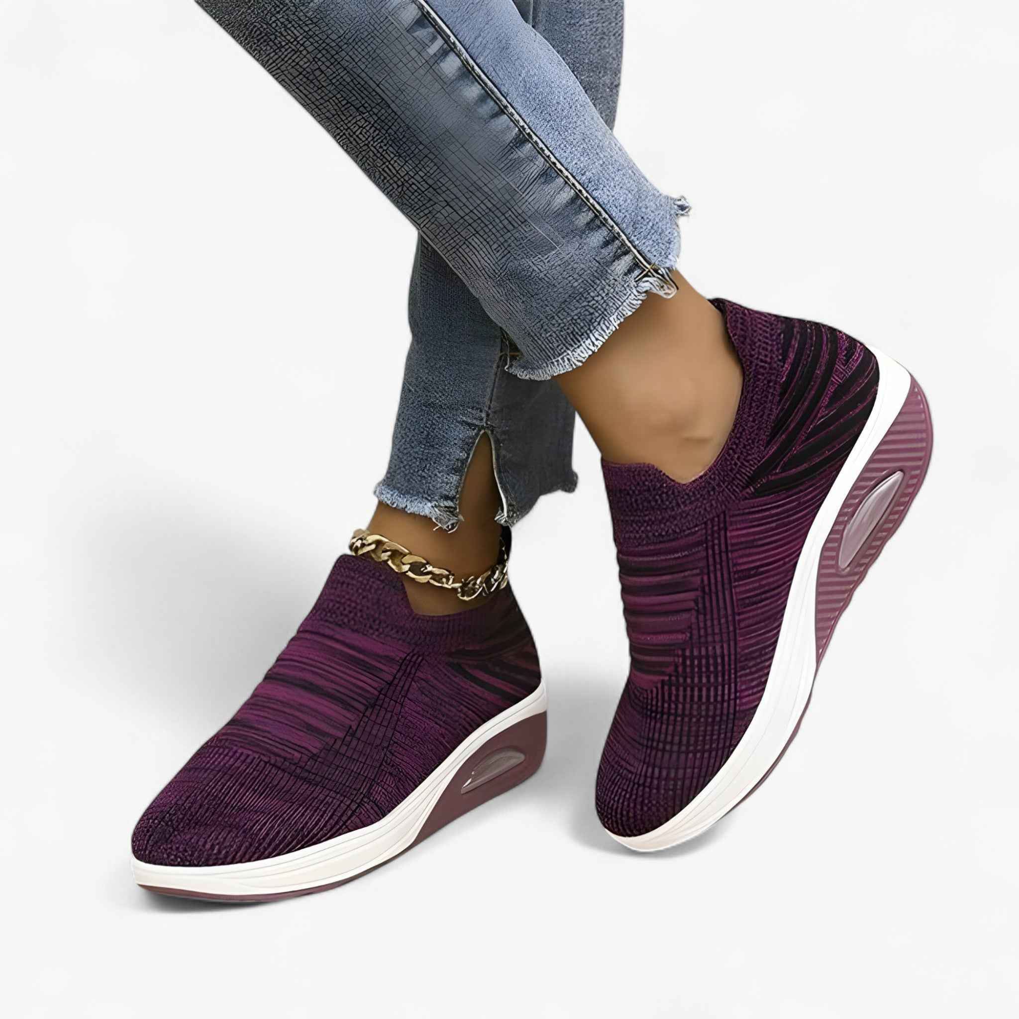 Damen-Sneaker aus Denim zum Hineinschlüpfen - bequem und trendig