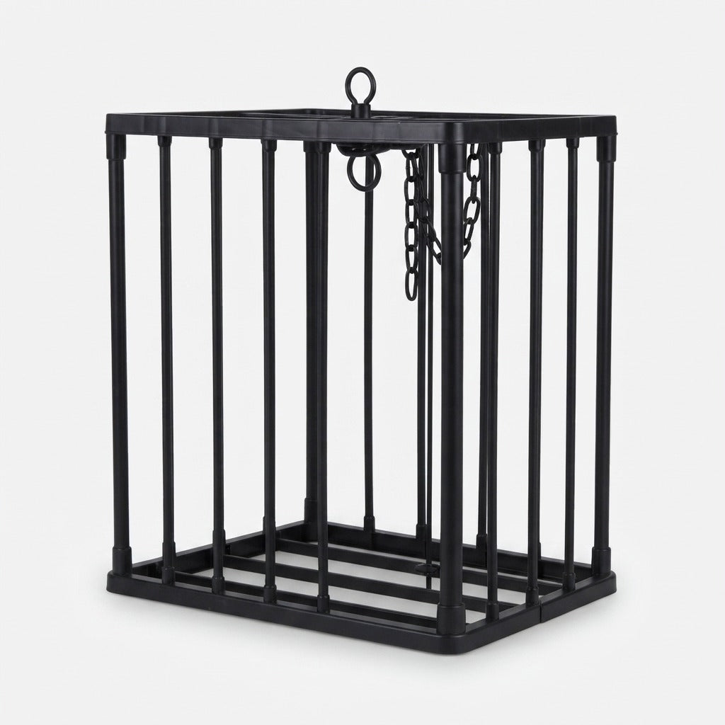 Décoration Cage à Squelette avec Détecteur de Mouvement - Yeux Lumineux et Son