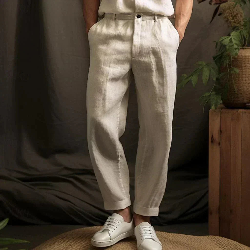 Pantalons Homme Coton Léger Coupe Ample pour l'Été