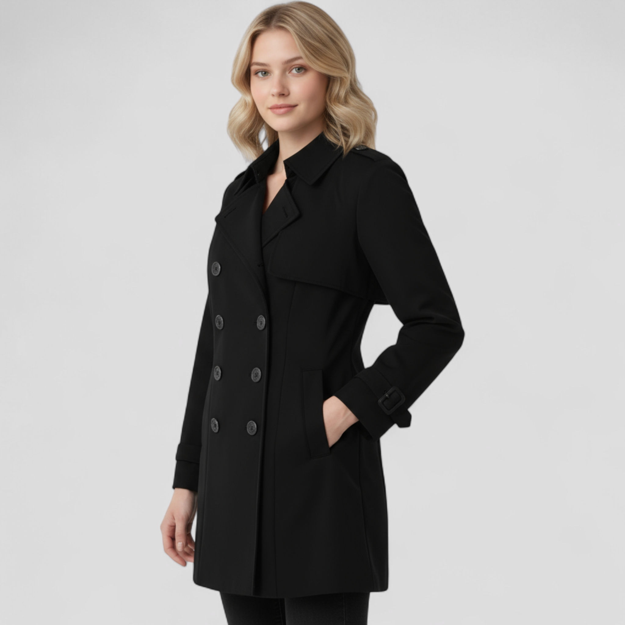 Trenchcoat Femme en Coton Ajusté Autumn Collection