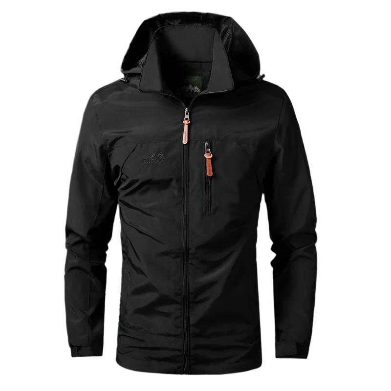Veste de Randonnée Imperméable et Coupe-Vent pour Homme - Multiples Poches Zippées