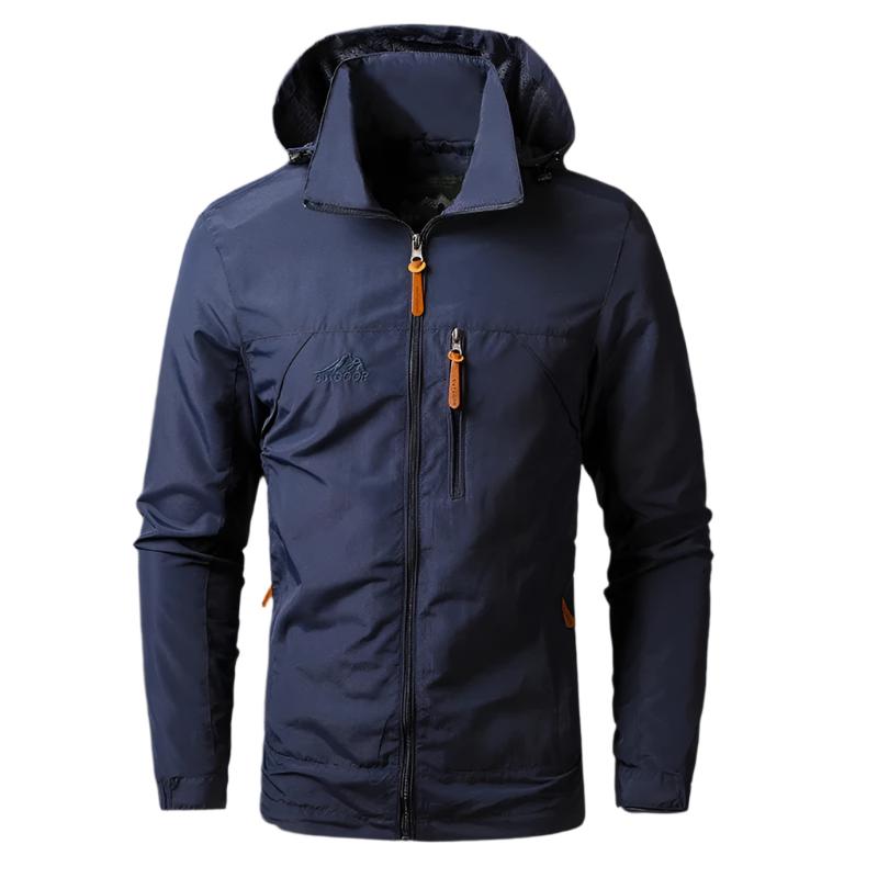 Veste de Randonnée Imperméable et Coupe-Vent pour Homme - Multiples Poches Zippées
