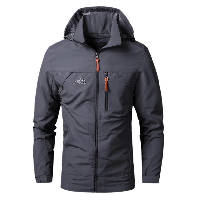 Veste de Randonnée Imperméable et Coupe-Vent pour Homme - Multiples Poches Zippées