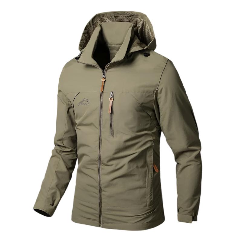 Veste de Randonnée Imperméable et Coupe-Vent pour Homme - Multiples Poches Zippées