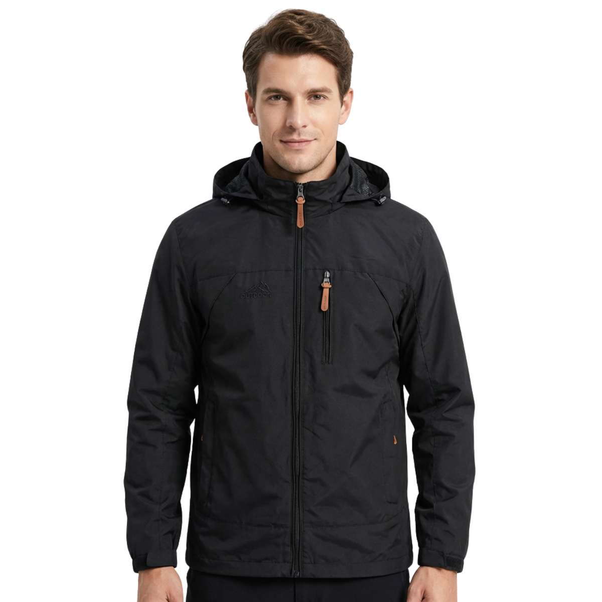 Veste de Randonnée Imperméable et Coupe-Vent pour Homme - Multiples Poches Zippées