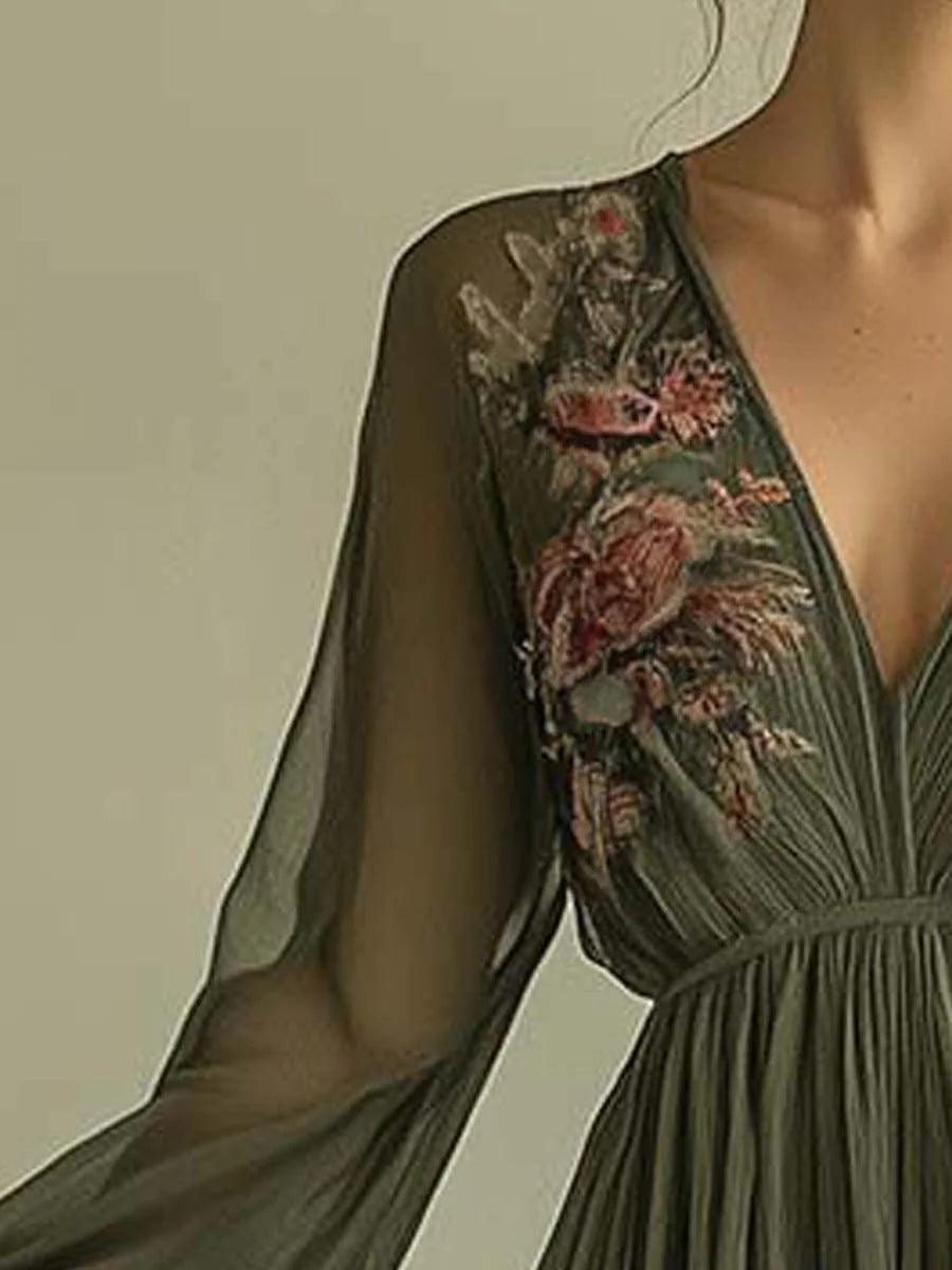 Modisches Chiffonkleid mit Print für einen eleganten Look