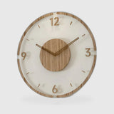 Horloge Murale Moderne 30cm – Acrylique & Bois, Mécanisme Silencieux