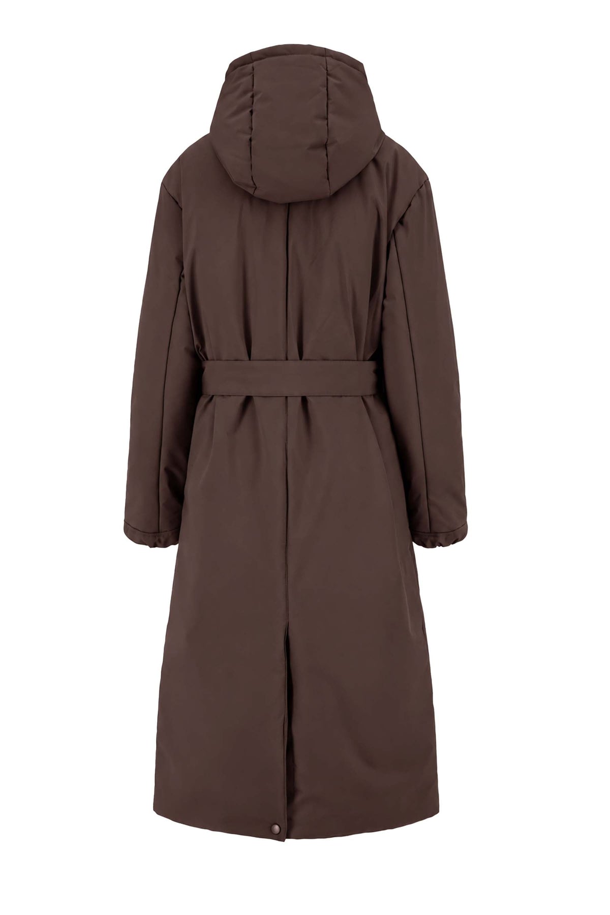 Long Manteau Matelasse avec Ceinture