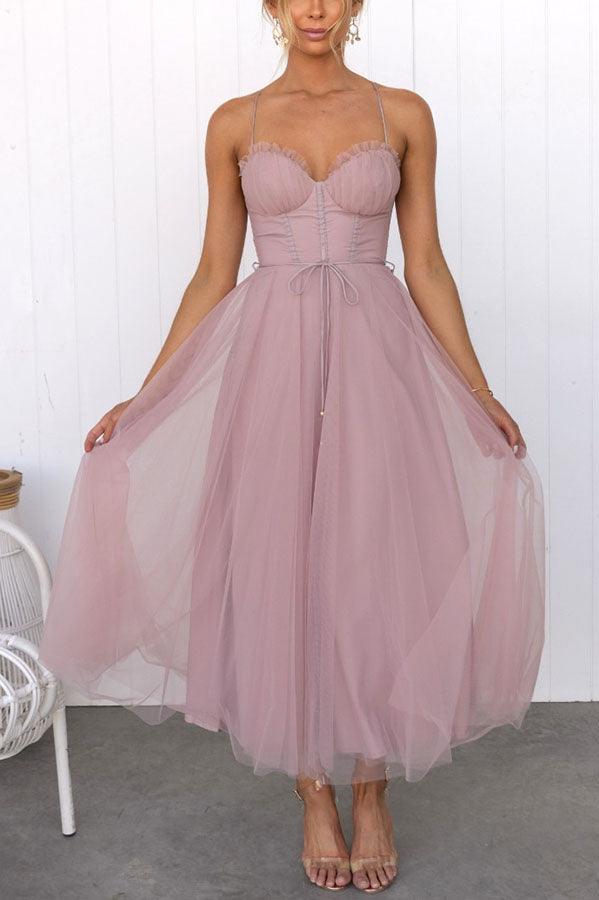 Elegantes langes Damenkleid aus Chiffon - Ideal für Abend, Ball,