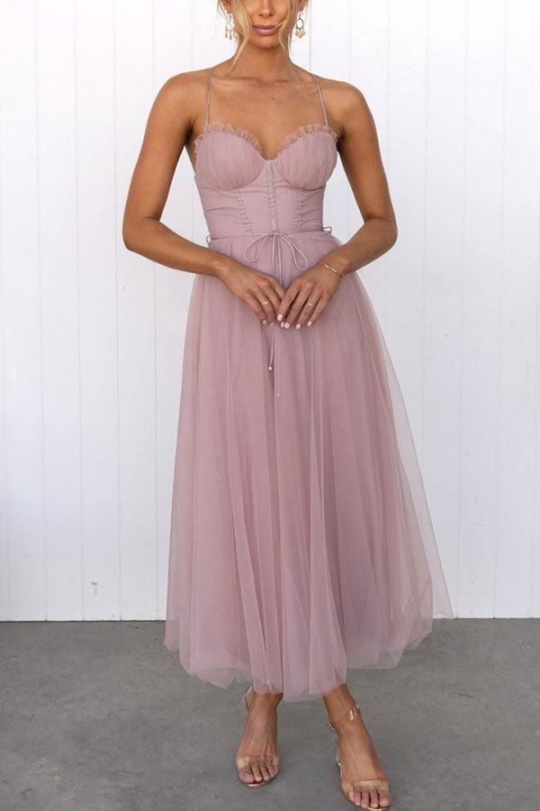 Elegantes langes Damenkleid aus Chiffon - Ideal für Abend, Ball,
