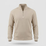 Pull Homme - Col Zippe a Texture Gaufree