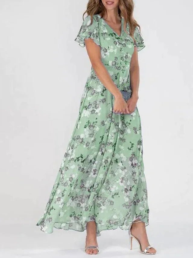Robe Fluide Longue Légère - Coupe Flatteuse et Manches Amples