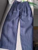 Pantaloni largi cu croială relaxată fără efort - albastru închis / XS