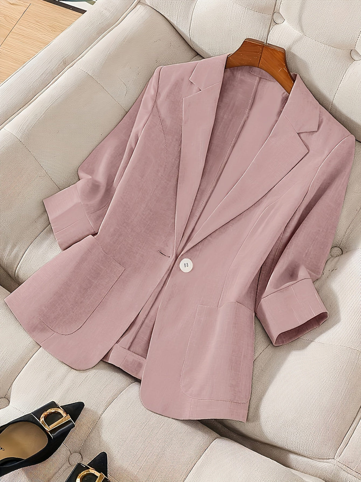 Blazer Léger Femme à Boutonnage Simple