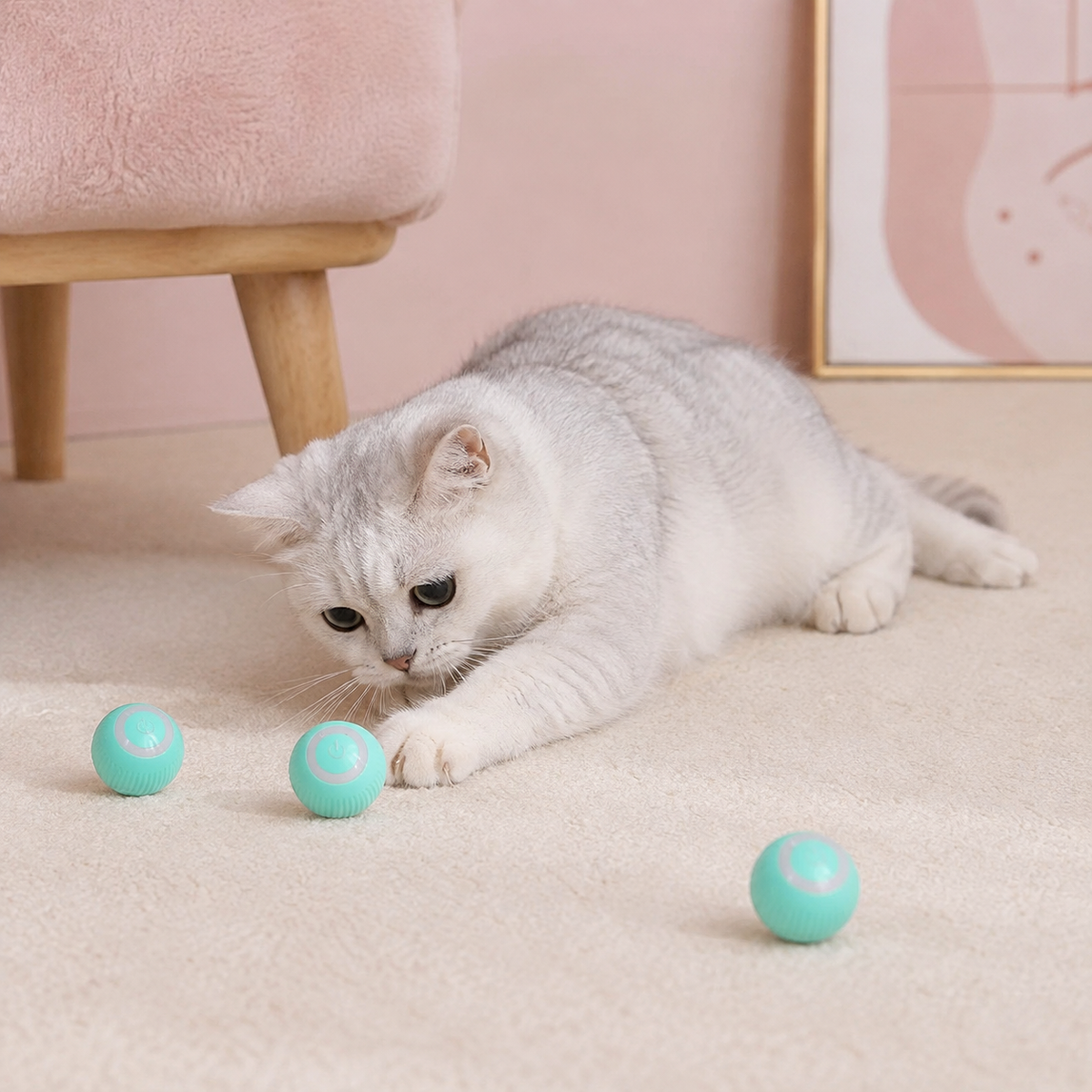 Jouet pour chat simulateur de chasse interactif 2-en-1