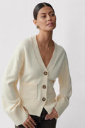 Weicher Strickcardigan mit Knöpfen für Damen