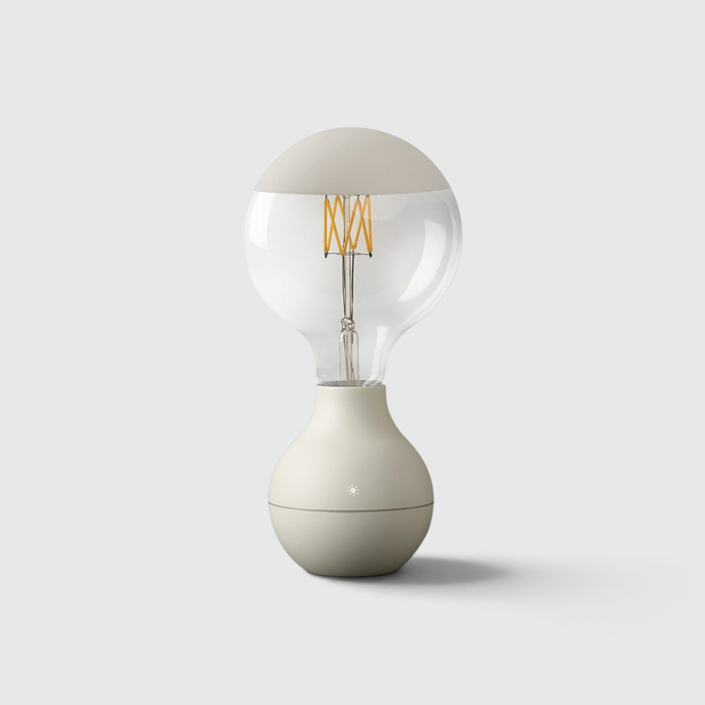 Lampe de Table Ampoule Filament Sans Fil – Éclairage d'Ambiance Rechargeable à Variateur Tactile