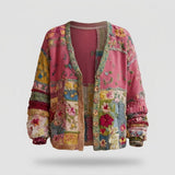 Gilet Cardigan Patchwork Floral Femme, Zoe