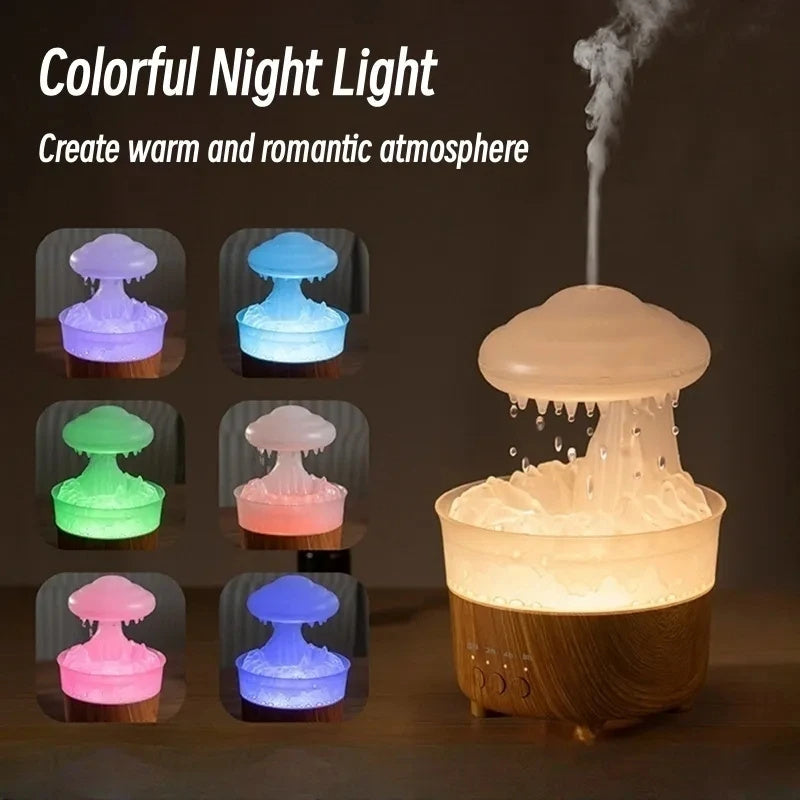 Lampe Humidificateur Nuage de Pluie – Lumière LED avec Son de Pluie
