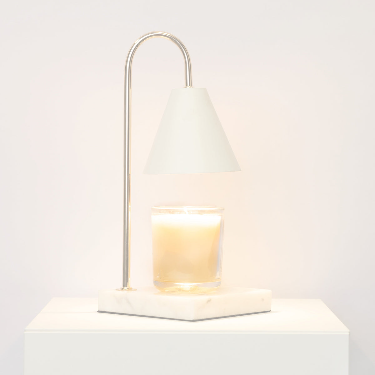 Lampe Chauffe-Bougie en Marbre - Lampe Fondante sans Flamme avec Minuteur