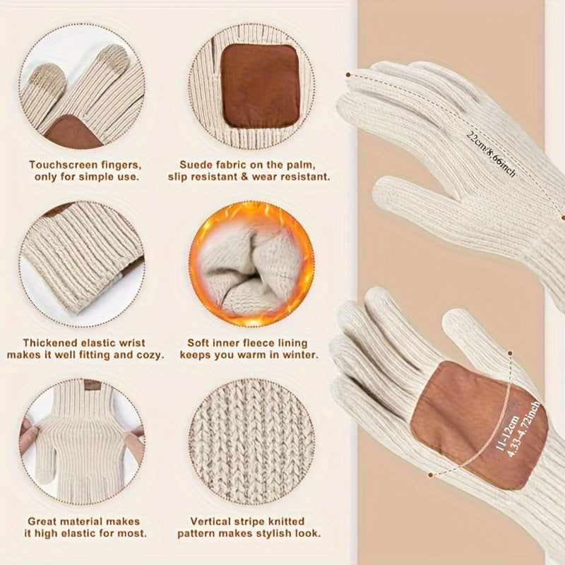 Ensemble Hiver 3 en 1 - Bonnet, Écharpe et Gants Tactiles