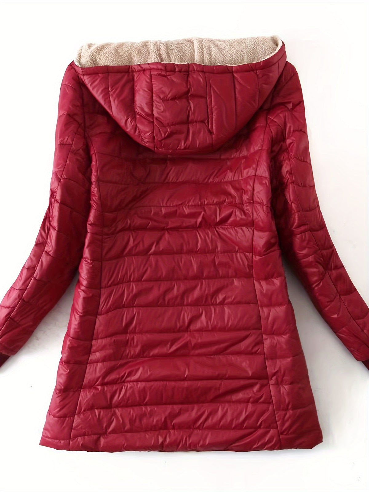 Veste Mi-Longue à Capuche Femme Doublée Polaire