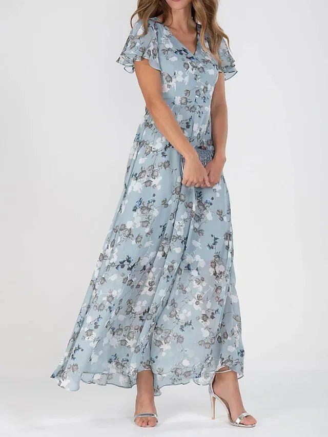 Robe Fluide Longue Légère - Coupe Flatteuse et Manches Amples