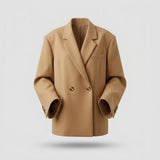 Blazer Oversize Femme - Cache-Coeur Diagonal avec Col Revers