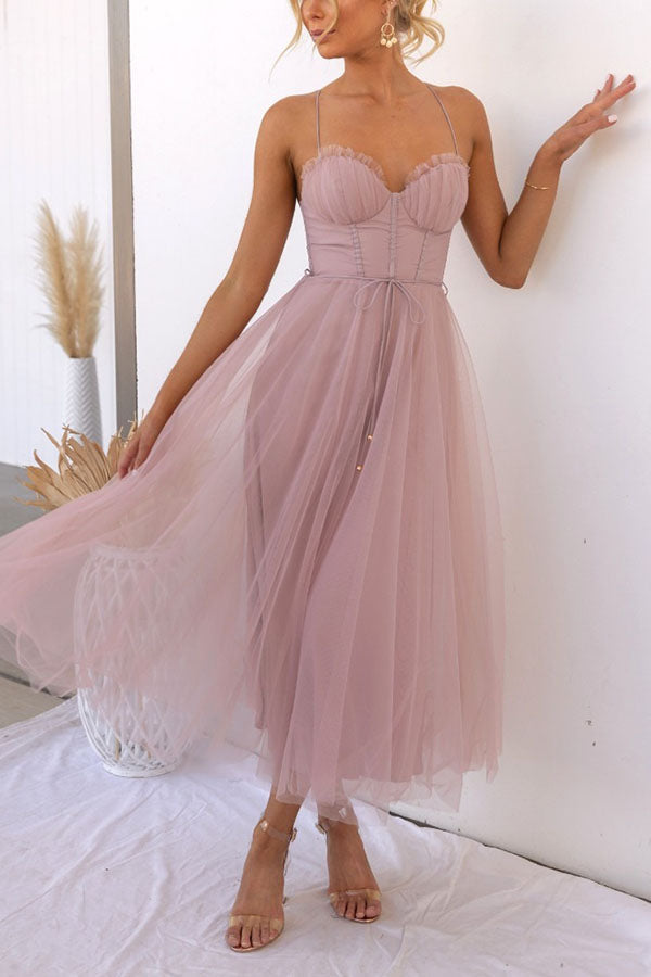 Elegantes langes Damenkleid aus Chiffon - Ideal für Abend, Ball,