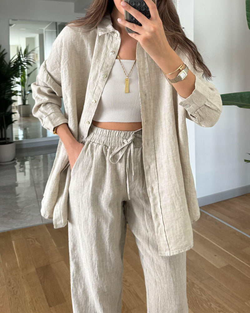 other : Amber | Ensemble Tailleur Femme Décontracté avec Chemisier et Pantalon in van Seroa