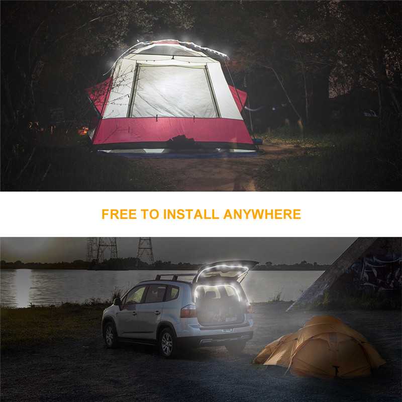 Bandeau LED de Camping Portable – Étanche, Rechargeable USB