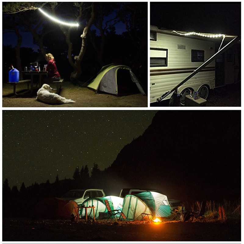 Bandeau LED de Camping Portable – Étanche, Rechargeable USB