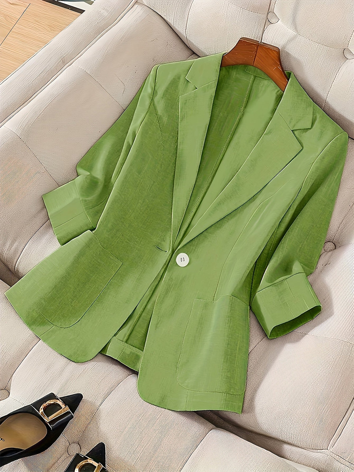 Blazer Léger Femme à Boutonnage Simple