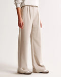Pantalon Élegant Taille Haute à Jambe Large et Coupe Tailleur Femme