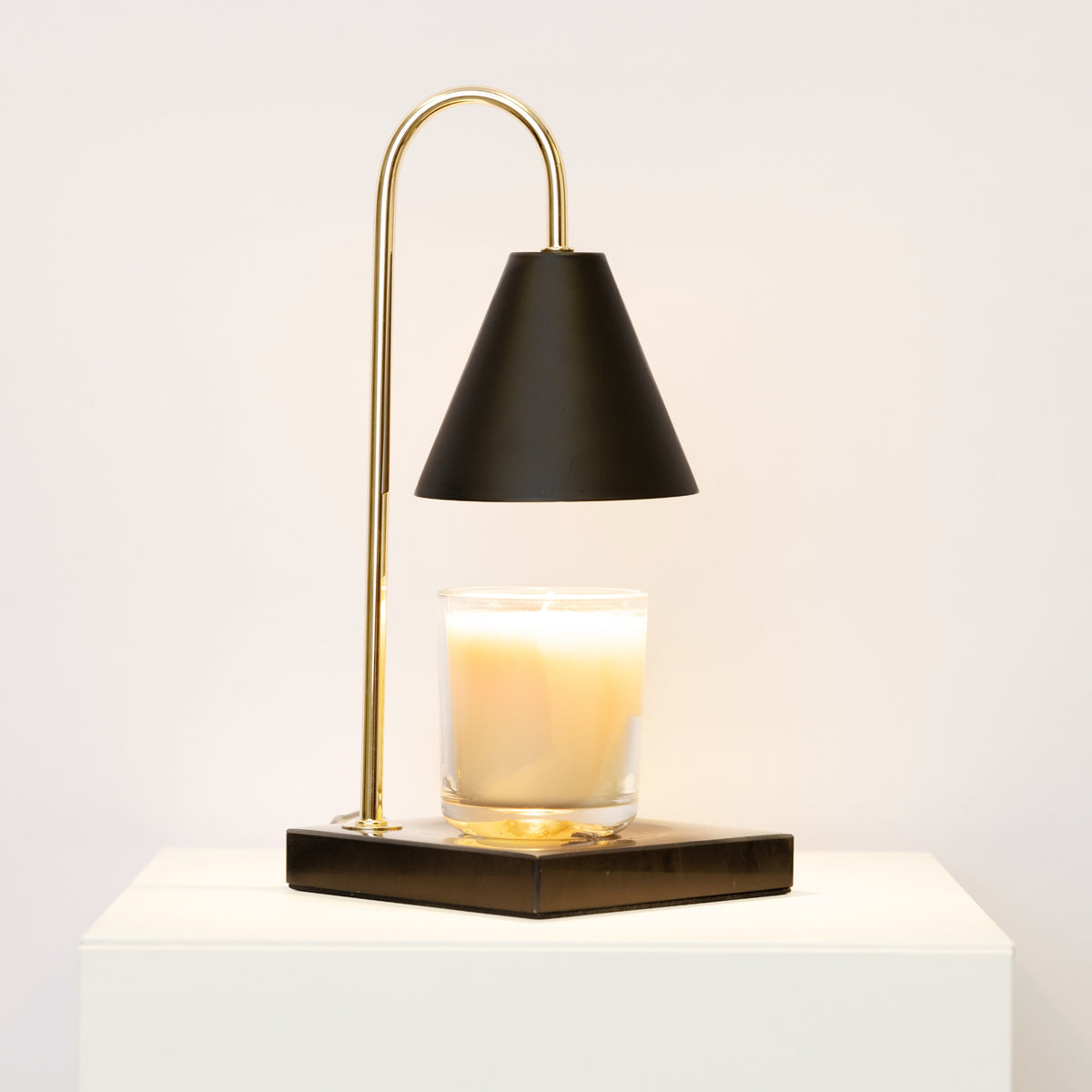 Lampe Chauffe-Bougie en Marbre - Lampe Fondante sans Flamme avec Minuteur