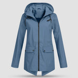 Parka Femme - Capuche a Cordon avec Ourlet Dos Allonge