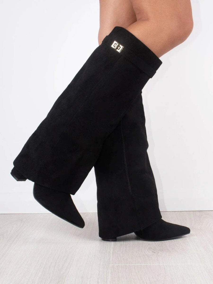 Bottes Hautes en Suede de Luxe pour Femmes