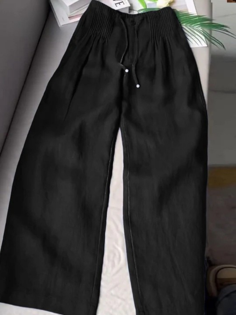 Effortless Relaxed Fit Wide-Leg Trousers