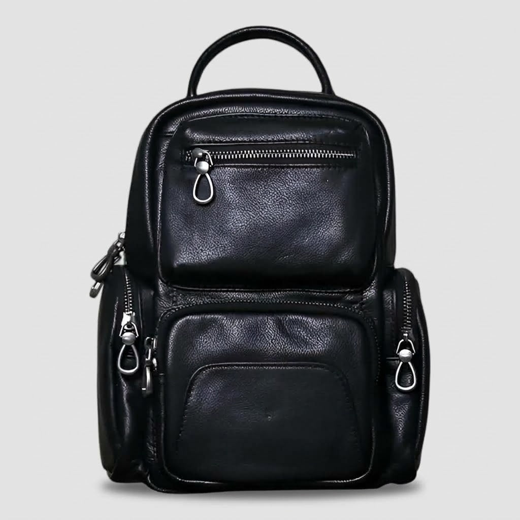Sac Poitrine 2-en-1 Homme en Cuir et Sac à Dos