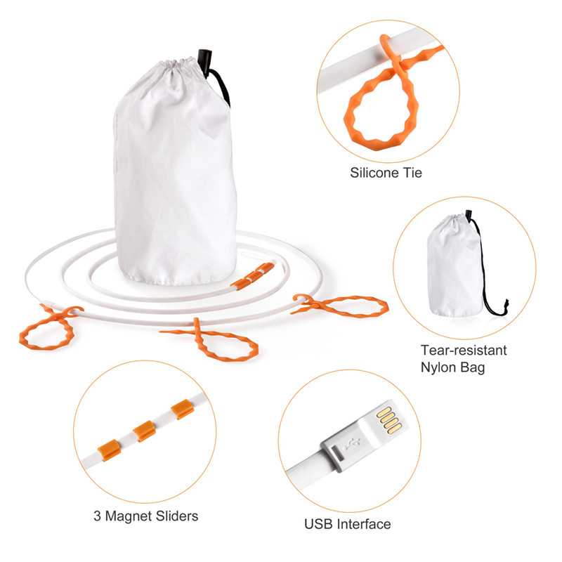 Bandeau LED de Camping Portable – Étanche, Rechargeable USB