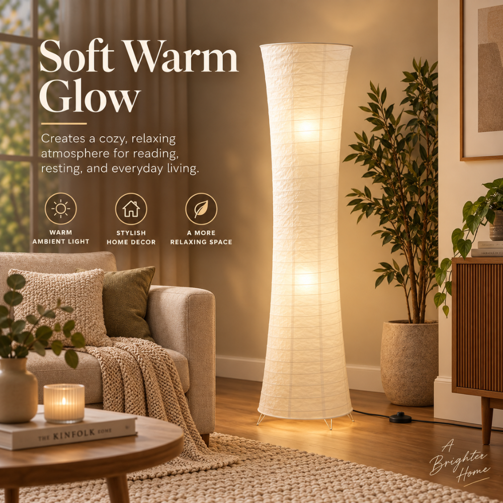 Lampadaire LED Sculptural – Ambiance Chaleureuse pour Salon