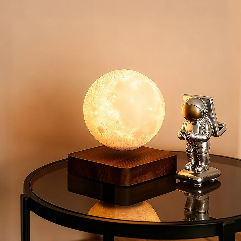 Lampe Lévitante EtherealOrbit – Lumière Flottante Magnétique Lune & Saturne