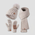 Ensemble Hiver 3 en 1 - Bonnet, Écharpe et Gants Tactiles