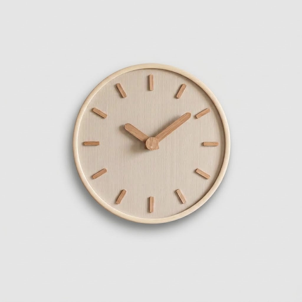 DashClock Horloge Murale en Bois Silencieuse